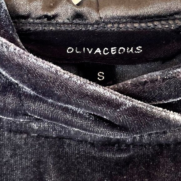 Olivaceous Dark Grey Velvet Hoodie Size S - Picture 6 of 6